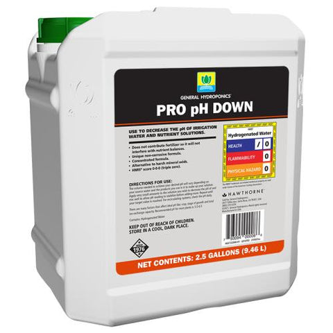 General Hydroponics PRO pH Down 2.5 gal (2/CS)
